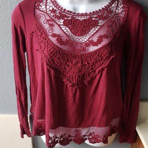 Maroon Long Sleeve Shirt